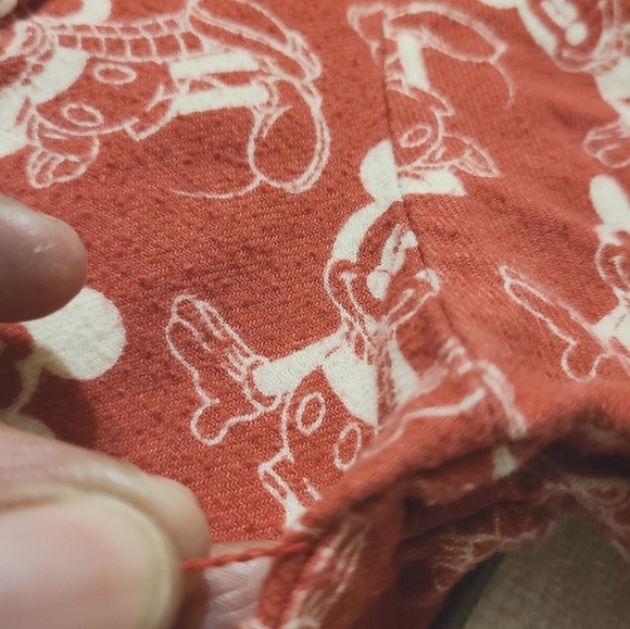 Disney Parks | Women's Red Fleece PJ Button-Down Shirt (US Size Medium) - Picture 11 of 14